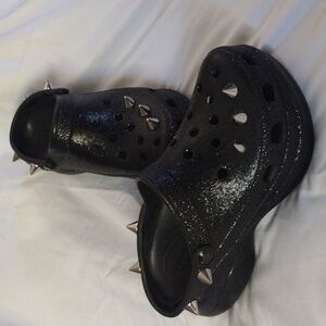 Crocs Classic Bae Glitter Stud Clog Black W8
